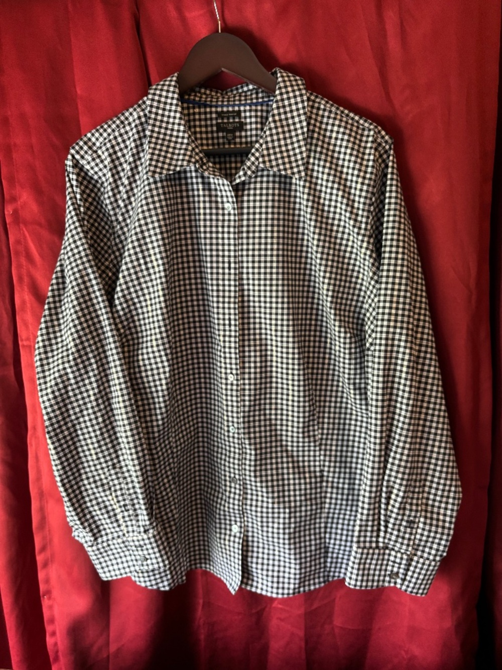 TALBOTS WOMAN LS BUTTON FRONT  BLOUSE